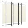 6-Panel Room Divider Cream White 94.5"x70.9"