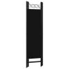 4-Panel Room Divider Black 63"x70.9"