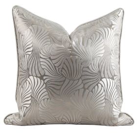 Green Wine Red Silver Grey PillowCase American Throw Pillow (Option: Silver grey-Pillowcase-45x45cm)