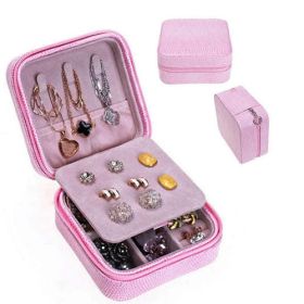 Cool Jewels A Palm Sized Compact Jewelry Box (Color: Pink)